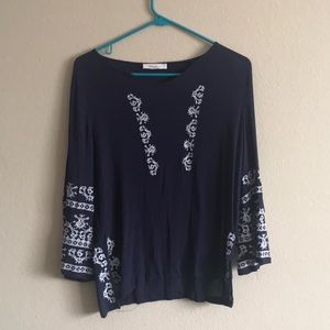 Navy blue blouse